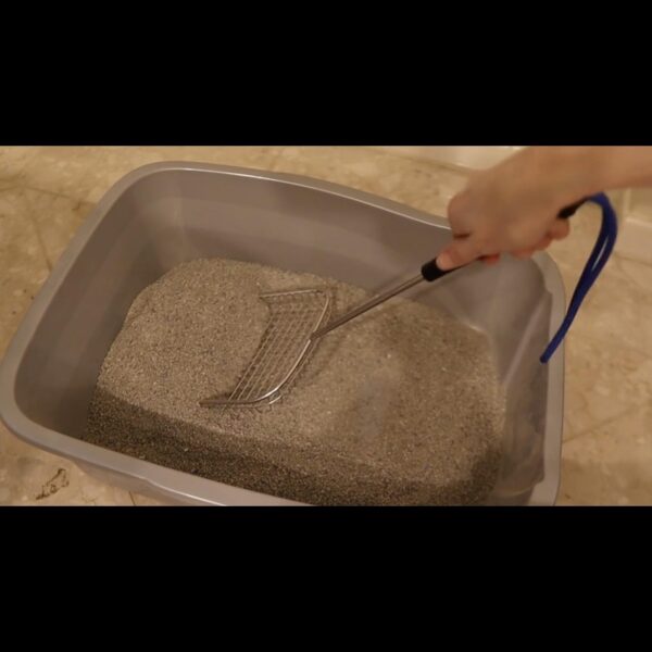 61GGVf4vbL-2 (1) Sand Dipper Cat Poop Scooper & Chicken Poop Scooper - Rugged Big 6" Square Stainless Steel Long Handle for Home Kitty Litter Scoop & Farm Chicken Compatible Coop Scooper (Scoop)