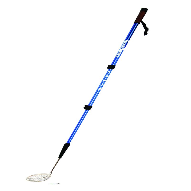 61JJApfT9sL (1) Sand Dipper Full Size Beach Scoop Shovel & Sifter Tool for Beachcombing – Adjustable Sea Glass, Shell, Shark Tooth Sifter for the Beach – Can Be Used as a Walking or Hiking Stick Too – Blue, 4” Basket