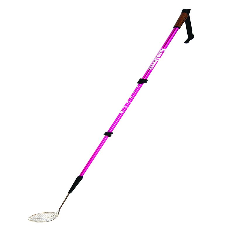 61nmQ66zGrL (1) Sand Dipper Full Size Beach Scoop Shovel & Sifter Tool for Beachcombing – Adjustable Sea Glass, Shell, Shark Tooth Sifter for the Beach – Can Be Used as a Walking or Hiking Stick Too – Pink, 4” Basket