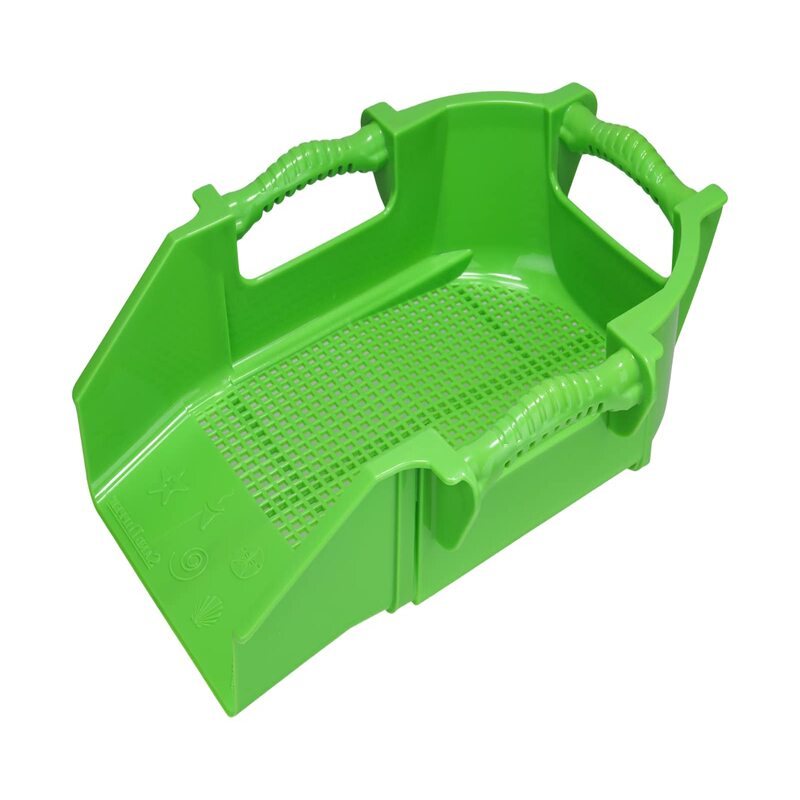 61wbeJEHsvL (1) Sand Dipper Treasure Digger Shark Tooth Sifter & Sand Shovel – Ergonomic Multi-Handle Sand Sifter for The Beach with a Shovel-Shaped Head Makes It Easy to Dig & Sift to Find Treasures (Green)