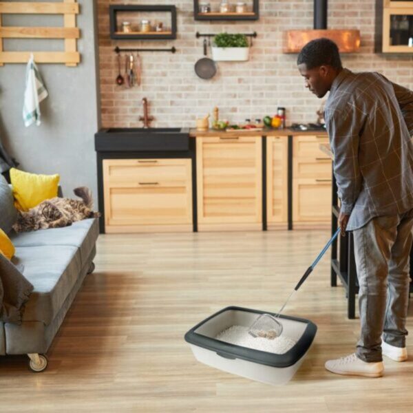 71XZzsRm3tL-1-600x600 Sand Dipper Metal Cat Litter Scoop – Long Handle Cat Poop Scooper for Litter Box (41”), Heavy-Duty Stainless Steel Kitty Litter Scoop (Mid-Adjustable)