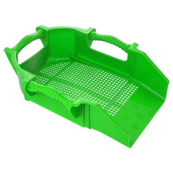 Sand Dipper Treasure Digger Shark Tooth Sifter & Sand Shovel – Ergonomic Multi-Handle Sand Sifter for The Beach with a Shovel-Shaped Head Makes It Easy to Dig & Sift to Find Treasures (Green)