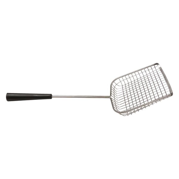 71wymL-yqCL-2 (2) Sand Dipper Cat Poop Scooper & Chicken Poop Scooper - Rugged Big 6" Square Stainless Steel Long Handle for Home Kitty Litter Scoop & Farm Chicken Coop Scooper (Junior)