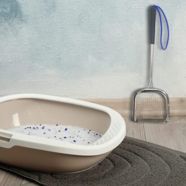 71xjR1FSuuL-600x600 Sand Dipper Metal Cat Litter Scoop – Long Handle Cat Poop Scooper for Litter Box (15”), Heavy-Duty Stainless Steel Kitty Litter Scoop (Scoop)