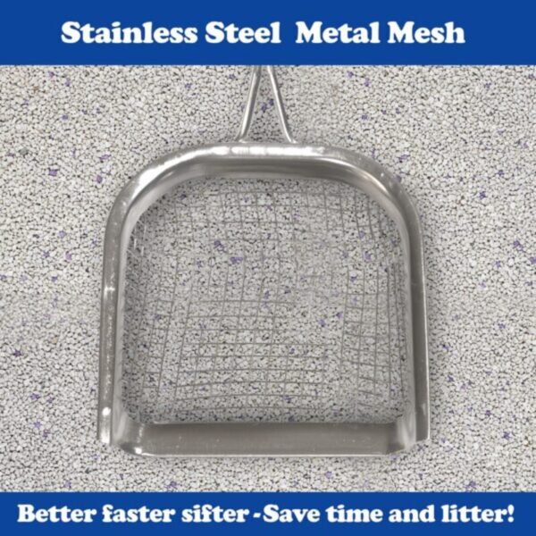 A1qPAnr5b6L-600x600 (1) Sand Dipper Metal Cat Litter Scoop – Long Handle Cat Poop Scooper for Litter Box (27”), Heavy-Duty Stainless Steel Kitty Litter Scoop (Junior)